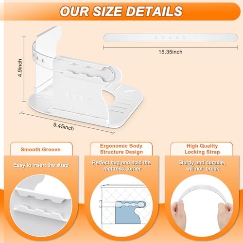 GASLIKE Lock Sheet Holders 4Pcs with Anti-Slip Pads
