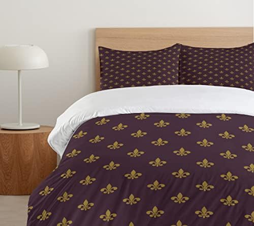 Ambesonne Fleur De Lis Duvet Cover Set Queen Size