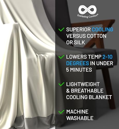 Everlasting Comfort Cooling Blanket for Hot Sleepers - 60x80 Dual-Sided