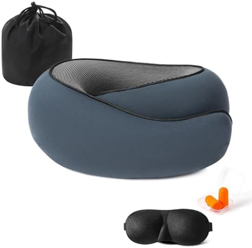 Almalls Memory Foam Travel Neck Pillow 360 Degree Support