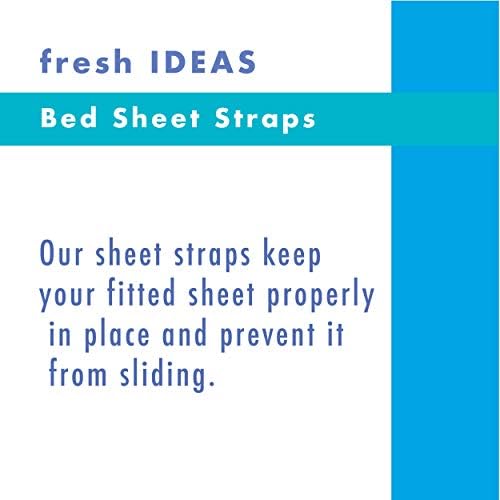 Levinsohn Fresh Ideas Bed Sheet Straps 4-Pack White