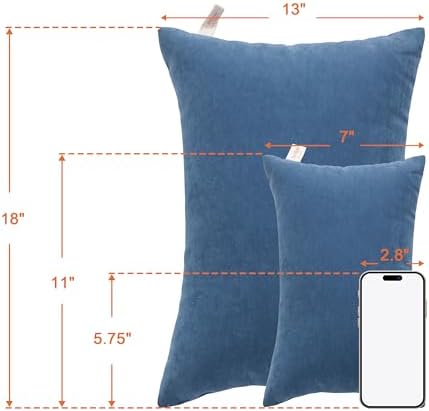NTBAY Toddler Travel Pillow - 13x18 Denim Blue