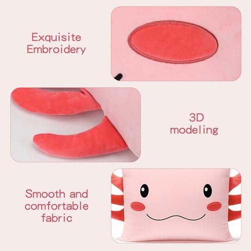 Anxinzhen Axolotl Pink Pillowcase 26x20 Inches