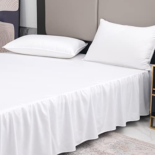 TSUTOMI Queen Bed Skirt 14 Inch Drop Ruffled Microfiber