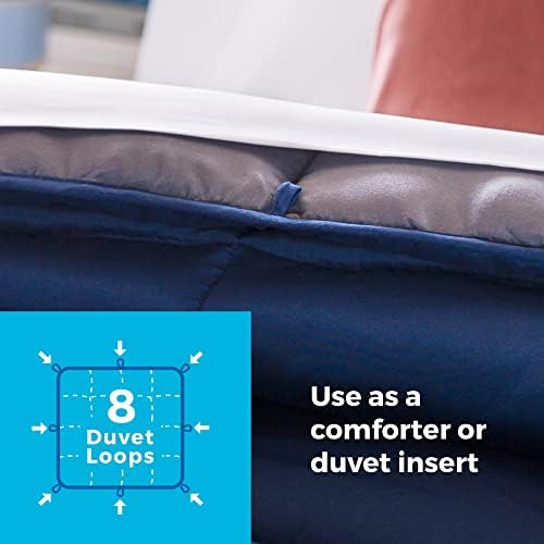 Linenspa Reversible Down Alternative Comforter - Twin XL NavyGraphite 1