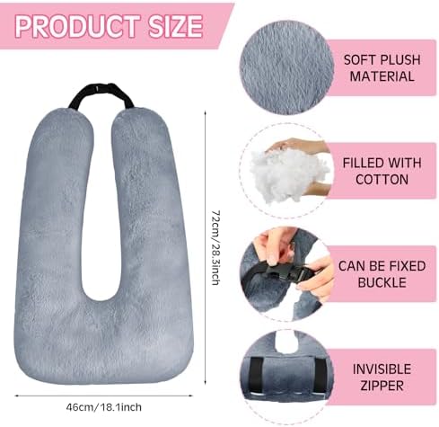 Barydat 2 Pcs Travel Pillow for Car Back Seat
