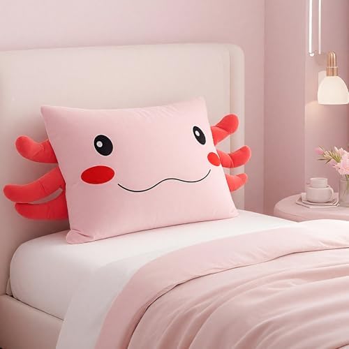Anxinzhen Axolotl Pink Pillowcase 26x20 Inches