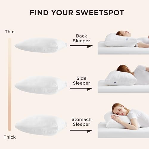 Bedsure Adjustable Layer Standard Pillow 2 Pack