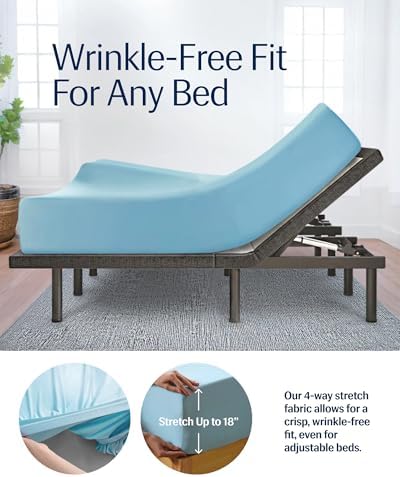 REST Evercool Cooling Sheet Set Queen Size Light Blue