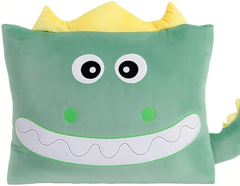 Dinosaur Plush Pillowcase - Soft 26x20 Inches for Kids