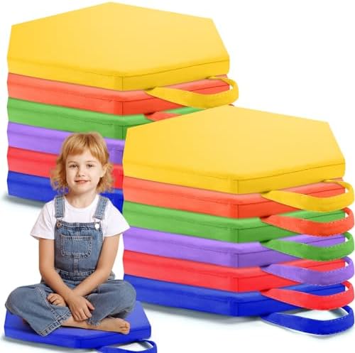 Suzile 12 Pcs Floor Cushions for Classroom Flexible Seating with Handles
