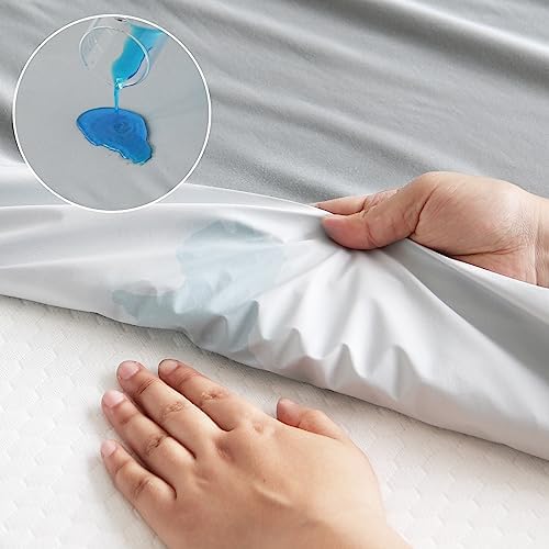 Magik Kover Twin Mattress Protector Waterproof 2 Pack Grey