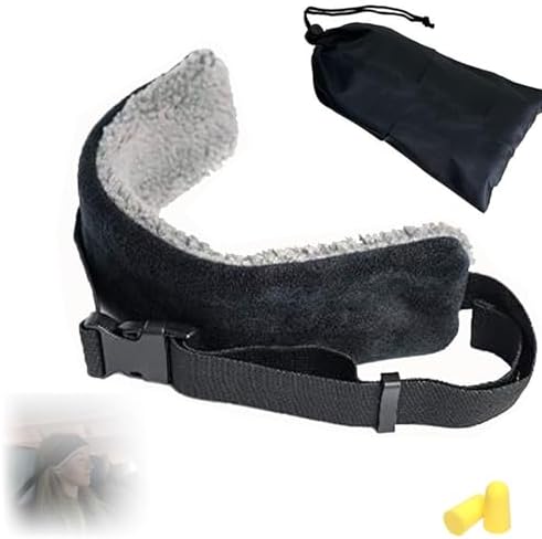 Retractable Travel Pillow with Head Strap for Airplane and Car