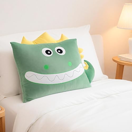 Dinosaur Plush Pillowcase - Soft 26x20 Inches for Kids