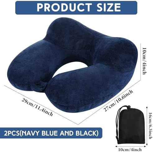 Sintuff 2 Pack Inflatable Travel Pillow Set