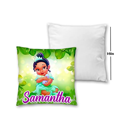 Baby Tiana Pillow with Name - 16in Insert Included