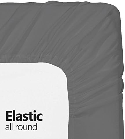 Microfiber 2 Twin XL Fitted Sheets - 1800 Ultra Soft 15 Deep Pocket Grey