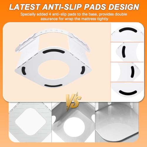 GASLIKE Lock Sheet Holders 4Pcs with Anti-Slip Pads