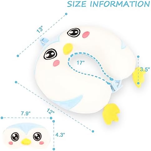 Sexysamba Cute Penguin Travel Pillow for Kids