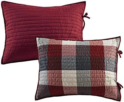 Madison Park Reversible Daybed Cover Set Plaid Red 75x39