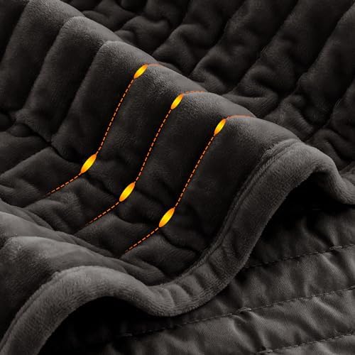 SHALALA Velvet Quilt Set Queen Size Dark Brown