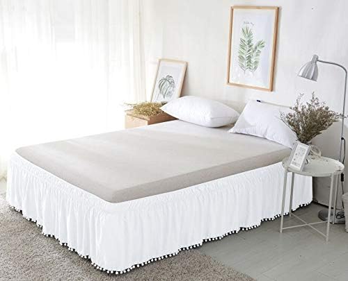 Elegant Comfort 16 Inch Drop Bed Skirt with Fringe Ruffle