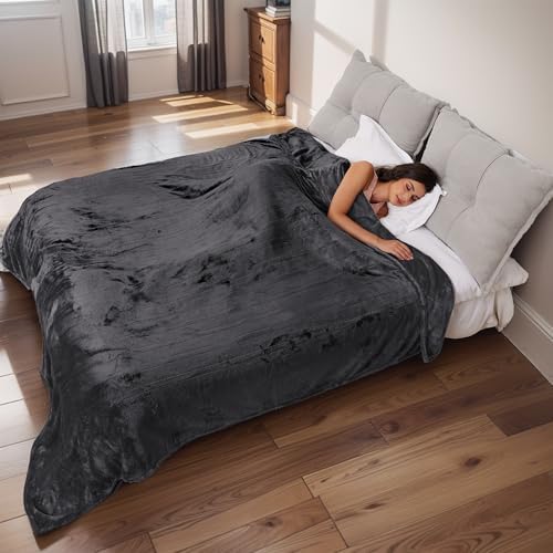 McJaw Heated Electric Blanket 72 x 84 Dark Grey