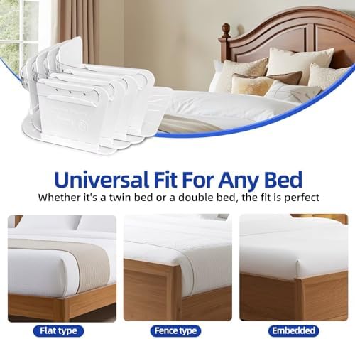 NiceTCU Bed Sheet Holders Set of 4 White