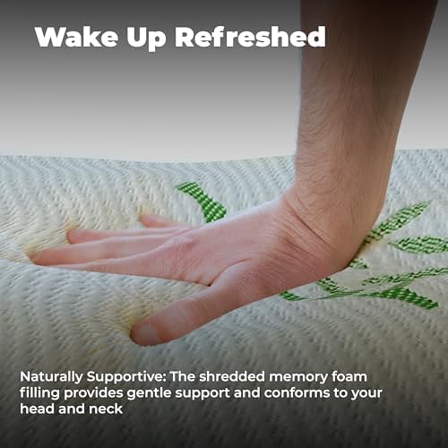 OMEO 2 Pack Rayon Bamboo Memory Foam Pillows