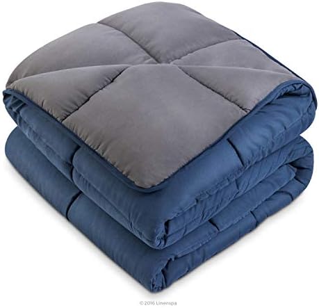 Linenspa Reversible Down Alternative Comforter - Twin XL NavyGraphite 1