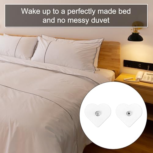 16pcs Heart Shaped Duvet Snaps with Iron Fasteners