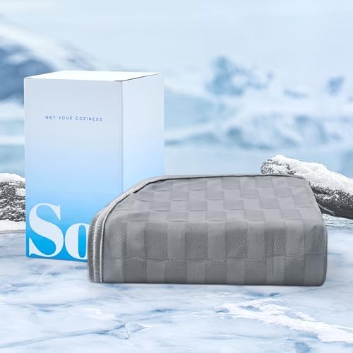 Sonive Cooling Blanket for Hot Sleepers Dark Grey