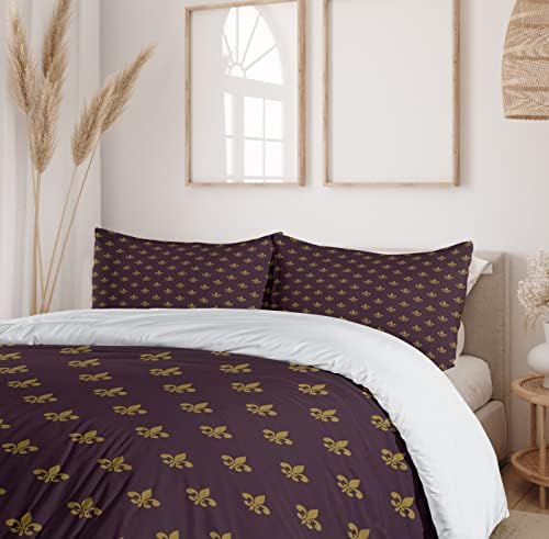 Ambesonne Fleur De Lis Duvet Cover Set Queen Size