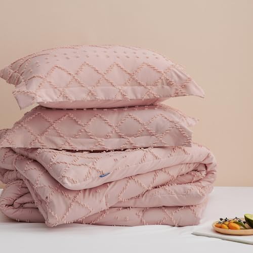 Bedsure Queen Comforter Set - Coral Pink