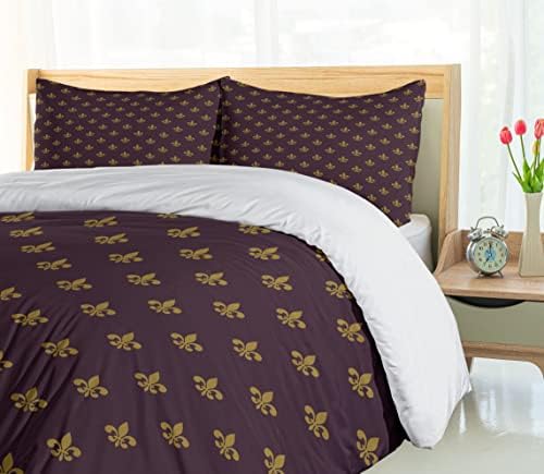 Ambesonne Fleur De Lis Duvet Cover Set Queen Size