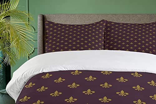 Ambesonne Fleur De Lis Duvet Cover Set Queen Size