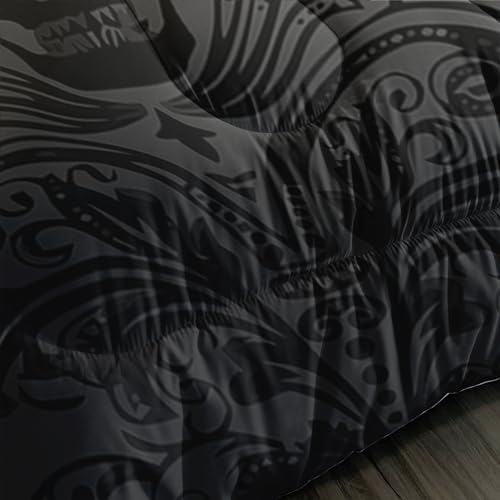 Skull Comforter Set Queen Size with 3D Printed Design