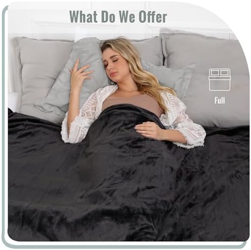 YAKEE Electric Blanket 72x84 Dark Grey