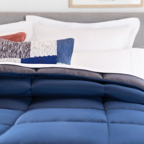 Linenspa Reversible Down Alternative Comforter - Twin XL NavyGraphite 1
