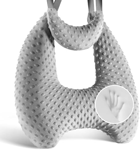 Memory Foam Kids Travel Pillow with Velvet Dots