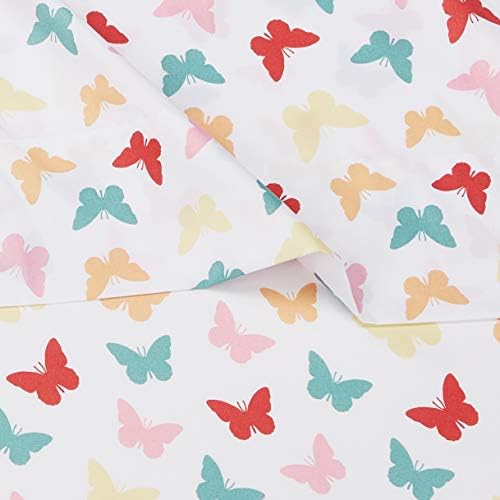 Amazon Basics 3-Piece Twin Microfiber Sheet Set with Butterflies Print