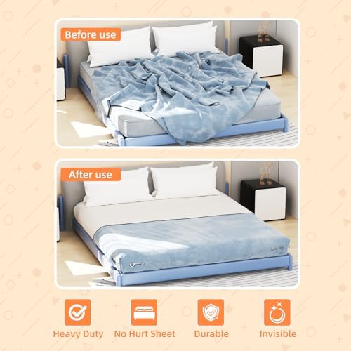 Fitenected Bed Sheet Holders Set of 4 - White