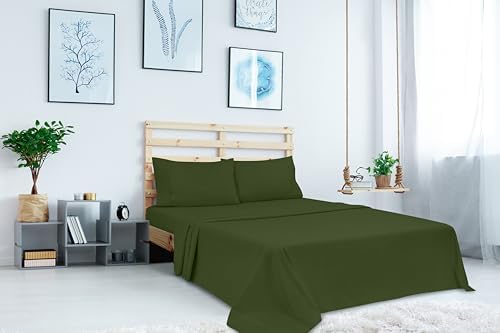 ROYALE LINENS California King Flat Sheet - Ultra Soft Brushed Microfiber