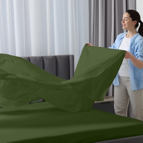 ROYALE LINENS California King Flat Sheet - Ultra Soft Brushed Microfiber