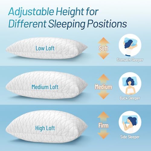 CushyOasis Shredded Memory Foam Queen Pillow