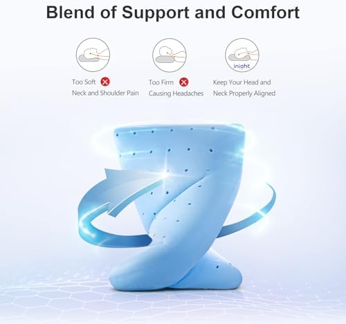 Inight Memory Foam Pillow for Back and Side Sleepers