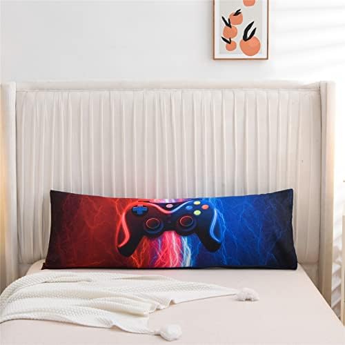 Meeting Story Gamer Pillow Cover for Boys Adults Red-Blue