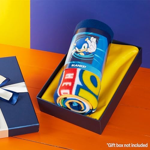 Sonic The Hedgehog Fleece Throw Blanket for Kids