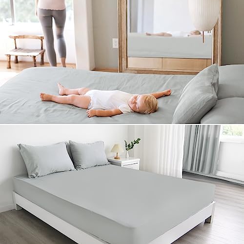 Magik Kover Twin Mattress Protector Waterproof 2 Pack Grey
