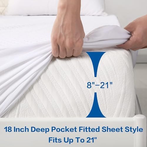 MERITLIFE Twin Mattress Protector Waterproof Cooling Breathable 1